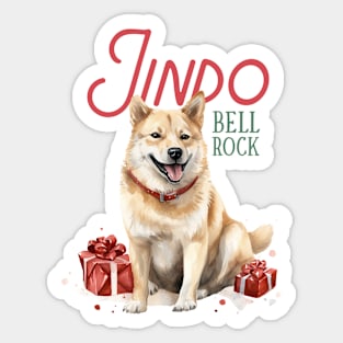 Jindo dog Christmas gift Sticker